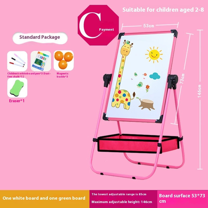 Children's Drawing Board Magnetic Double-face Liftable Blackboard