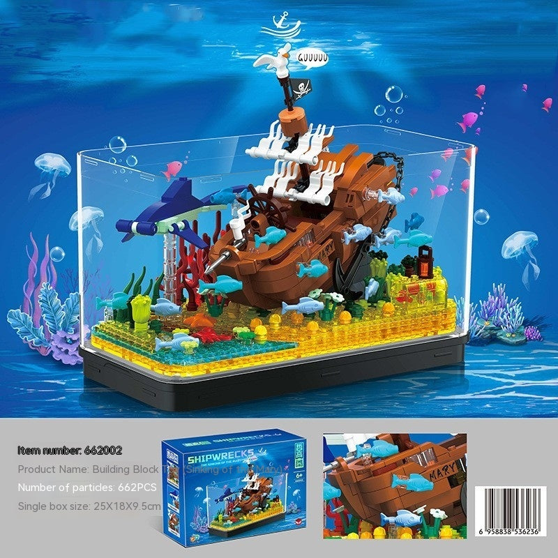 Light Fish Tank Building Blocks Decorative Ornaments