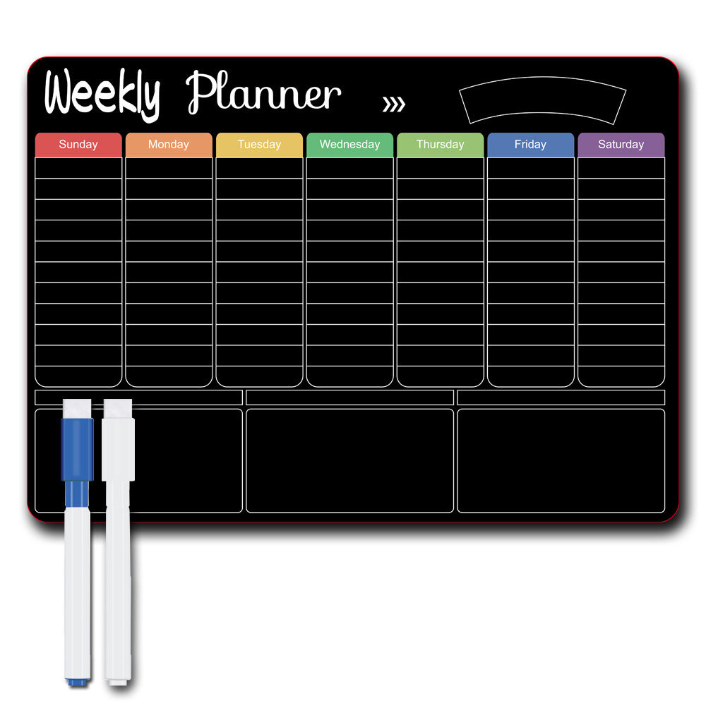 Calendar Magnetic White-board Wall Sticker Learning Schedule Refridgerator Magnets Message Board