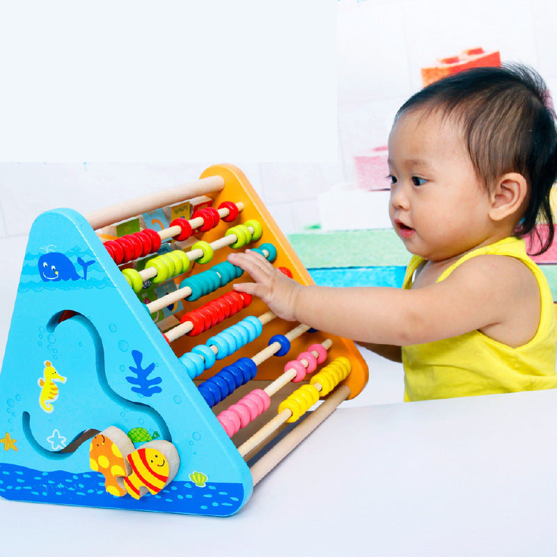 Wooden Five-sided Learning Frame Abacus Frame