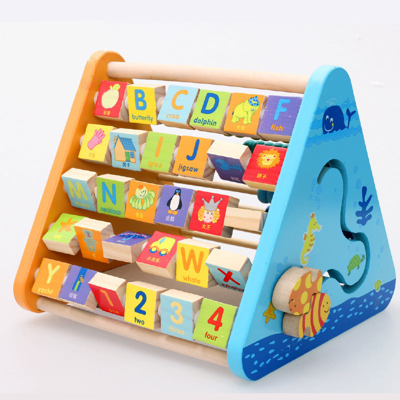 Wooden Five-sided Learning Frame Abacus Frame