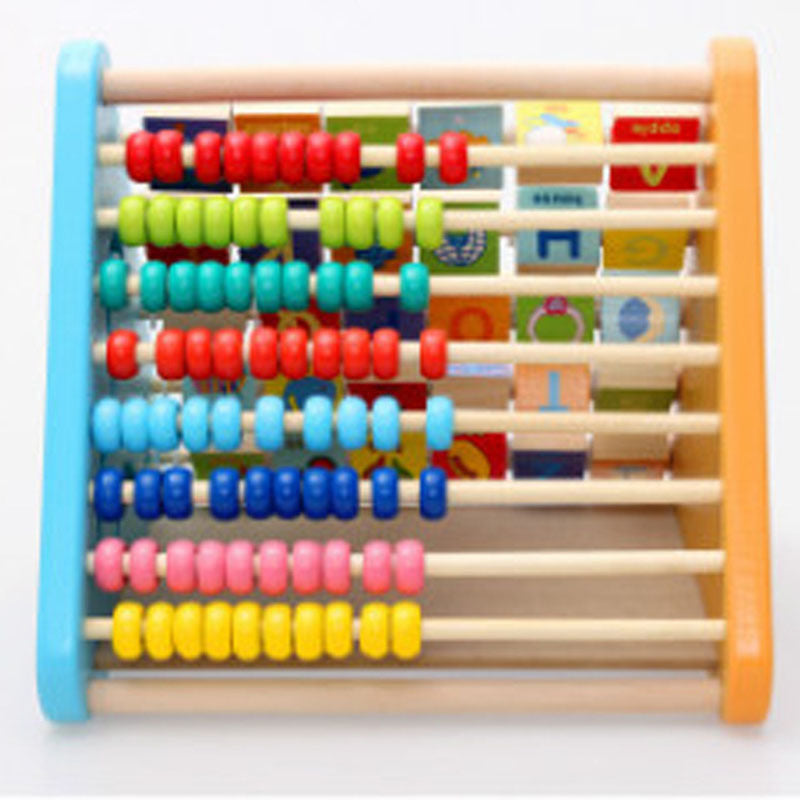 Wooden Five-sided Learning Frame Abacus Frame