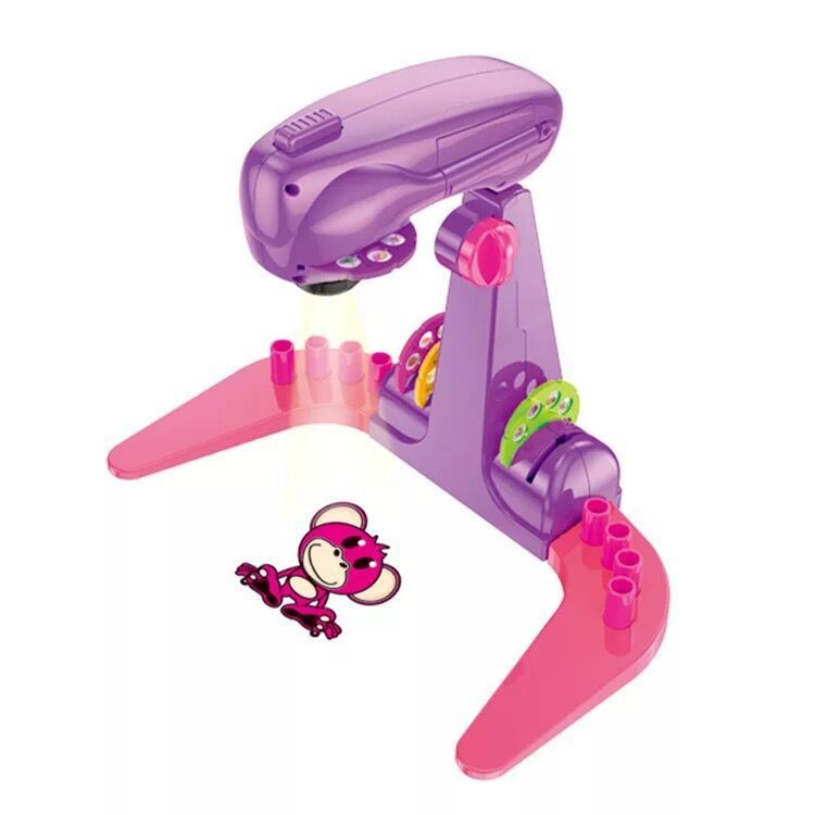 Children's projection table with drawing board