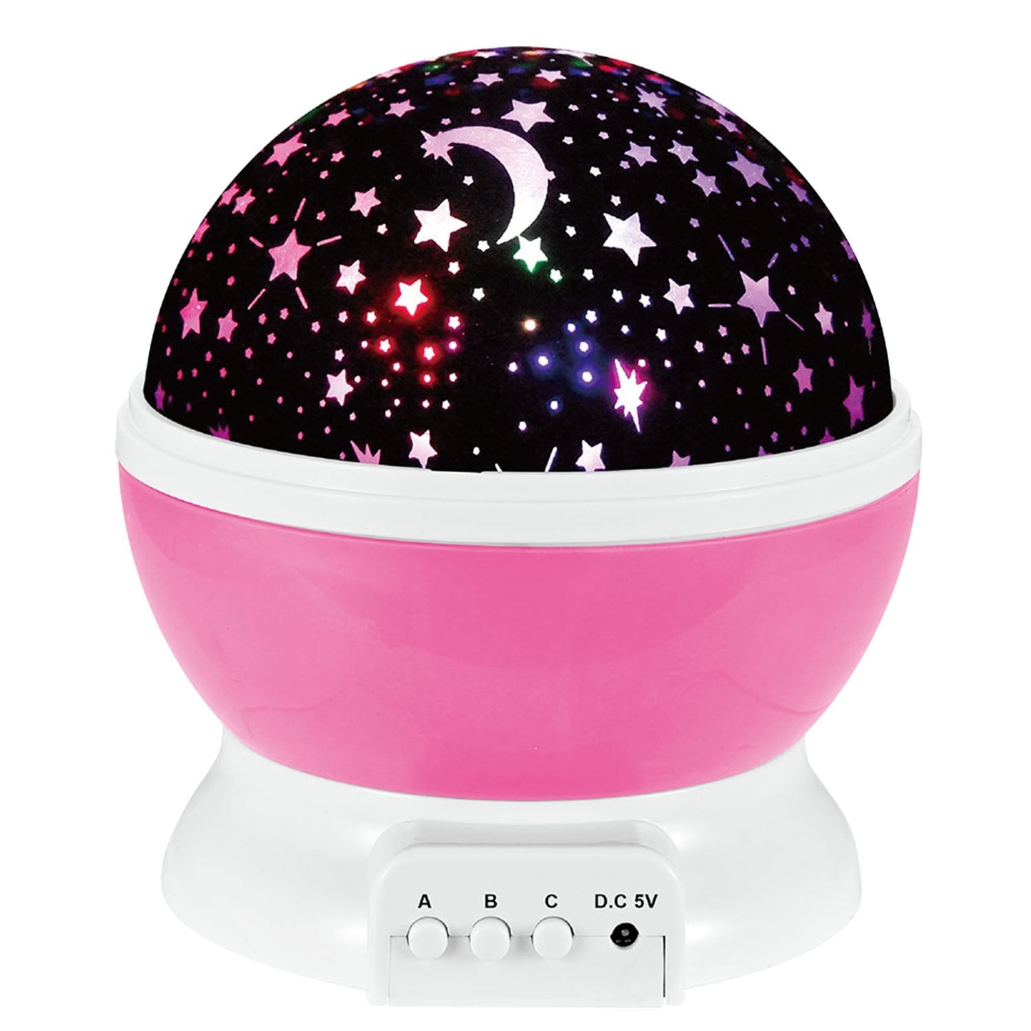 Pink-Blue Options -- 1Pc LED Star Sky Projector Night Light Kids Rotating Starry Night Lamp USB Sleep Light Xmas Gift