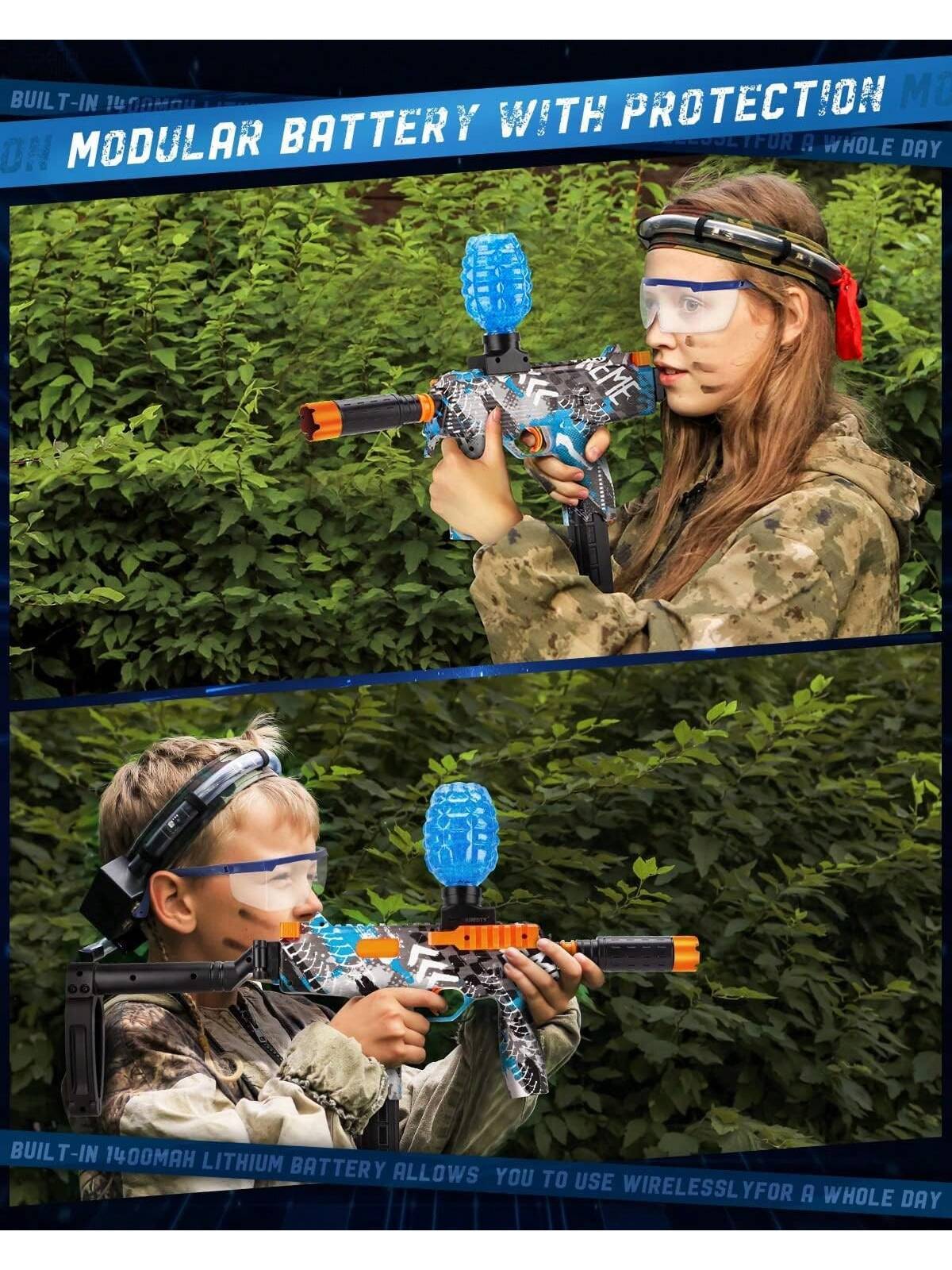 Gel Splatter Ball Blaster, Electric Gel Ball Blaster Toys,Automatic Splat Blaster With 30000pcs Water Gel Balls For Indoor Outdoor Activities Toy Game Backyard Team Game - Boys Birthday For Kids Chris