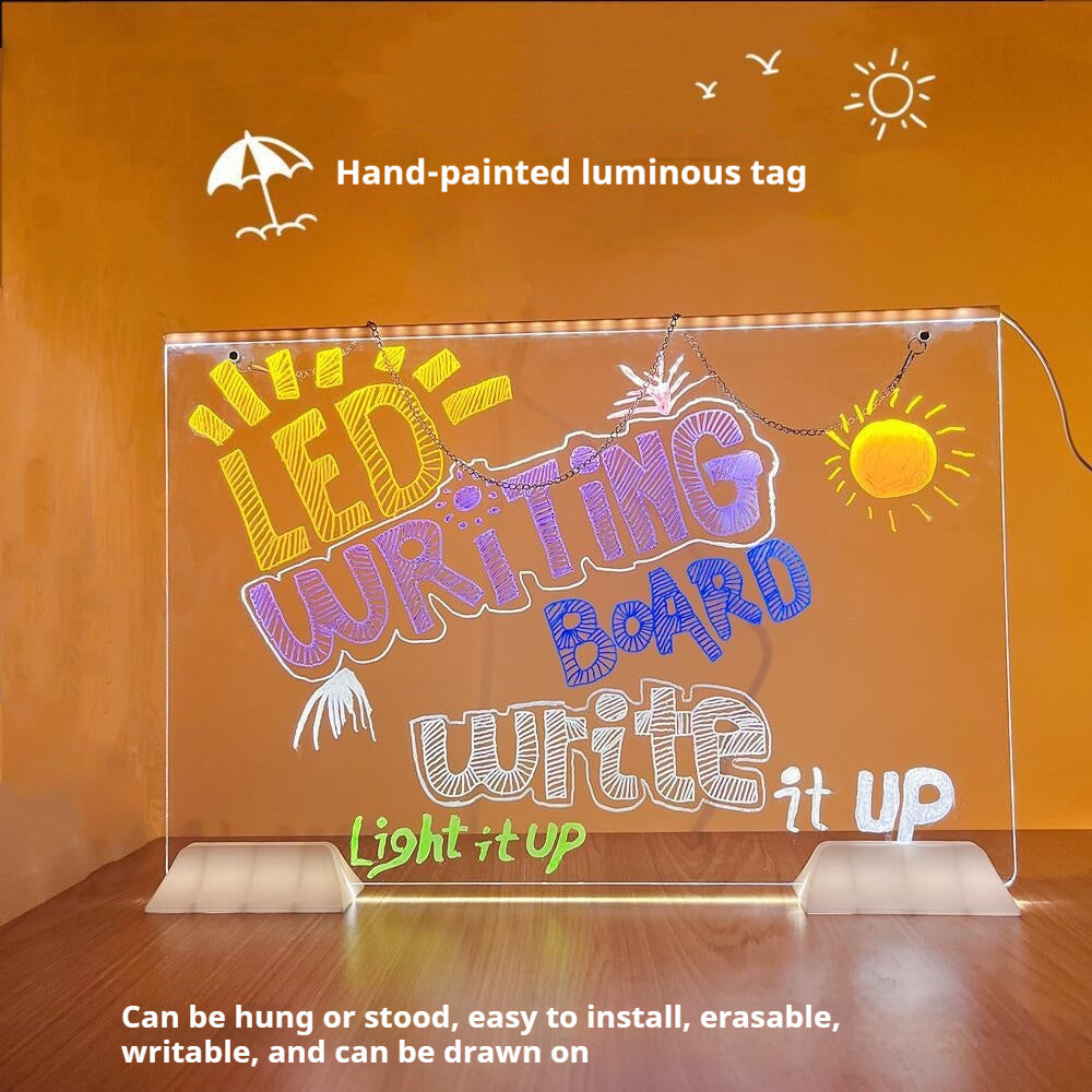 Erasable Anti-flower Drawing Luminous Hanging Fluorescent Screen