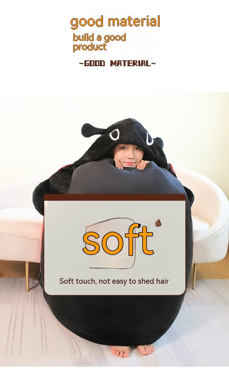 Wearable Ladybug Beetle Throw Pillow