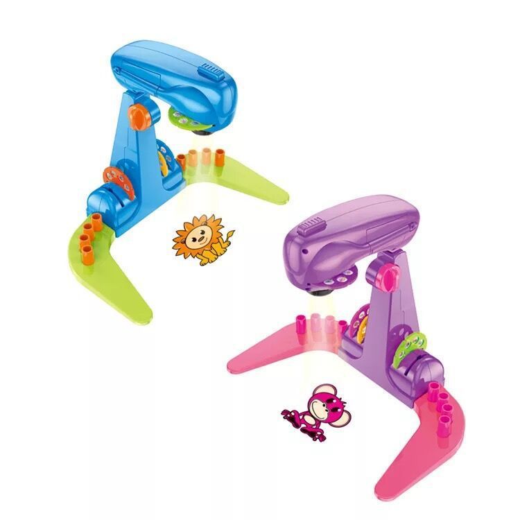 Children's projection table with drawing board