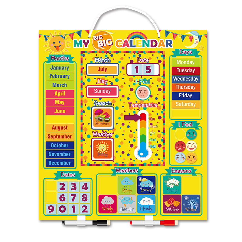 Creative English Weather Calendar Magnetic Board