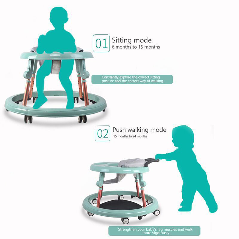 Baby Learning Multifunctional Anti Rollover Can Sit And Push Trolley