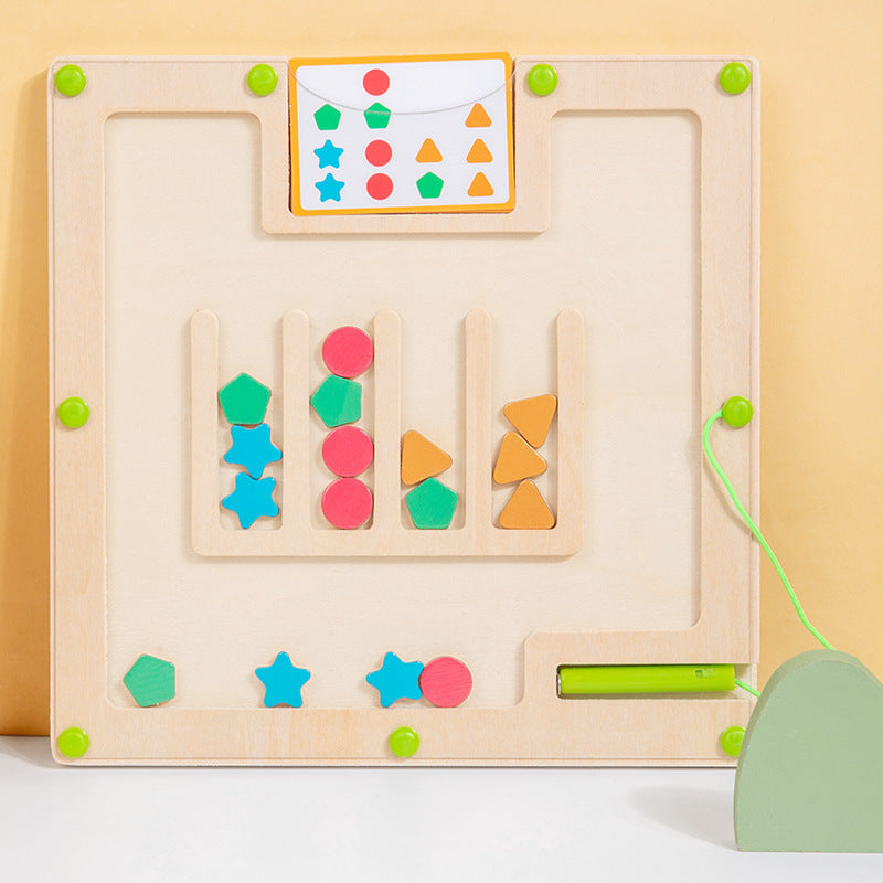 Children's Magnetic Shape Color Moving Board Toy