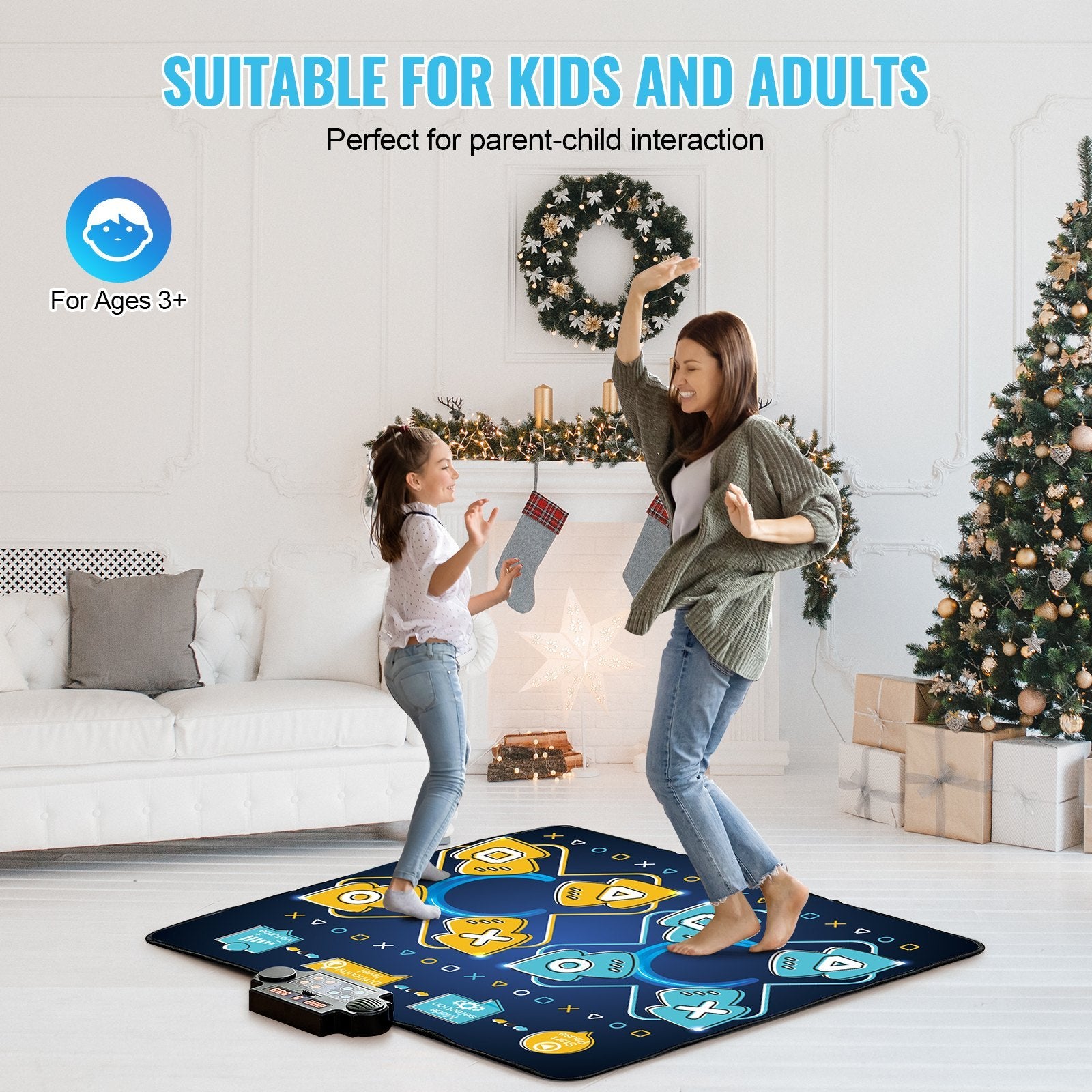 VEVOR Dance Mat For Kids Dance Pad Toys Two Player Gift For 3  Year Old Girls
