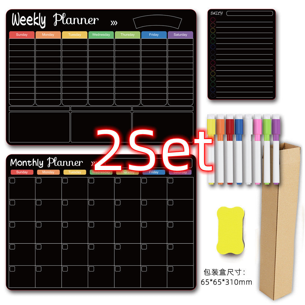 Calendar Magnetic White-board Wall Sticker Learning Schedule Refridgerator Magnets Message Board