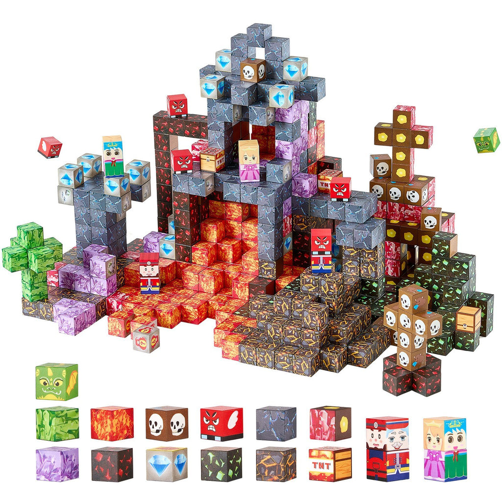 Magnetic Blocks, Dark Castle Set, Magnetic Building Cubes For Kids, STEM Montessori Sensory Toys For Christmas Birthday Gift, Construction Stacking Toy For 3 Years Old Boys & Girls
