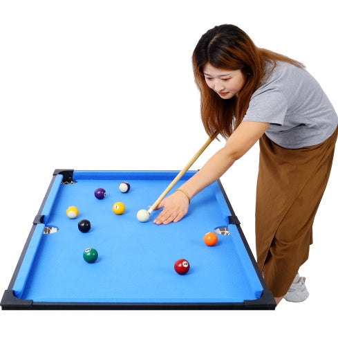 5-in-1 Multi-Game Table - Billiards, Push Hockey  Foosball  Ping Pong, And Basketball Black Blue