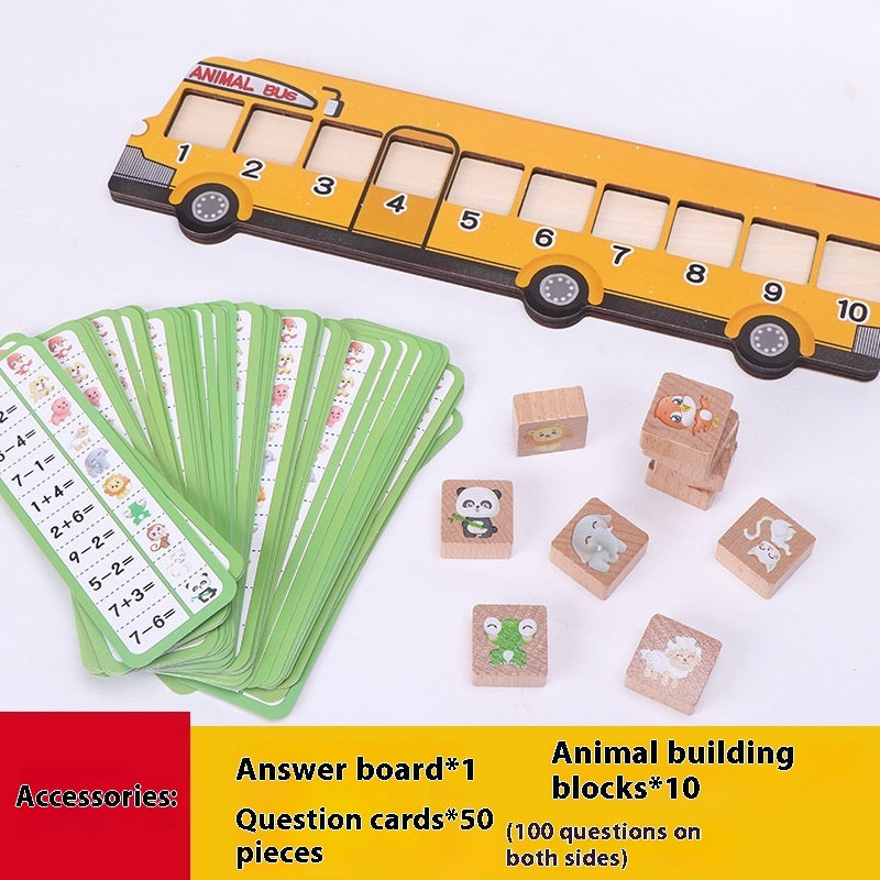 Animal Bus Platform Board Game Kindergarten Mathematics