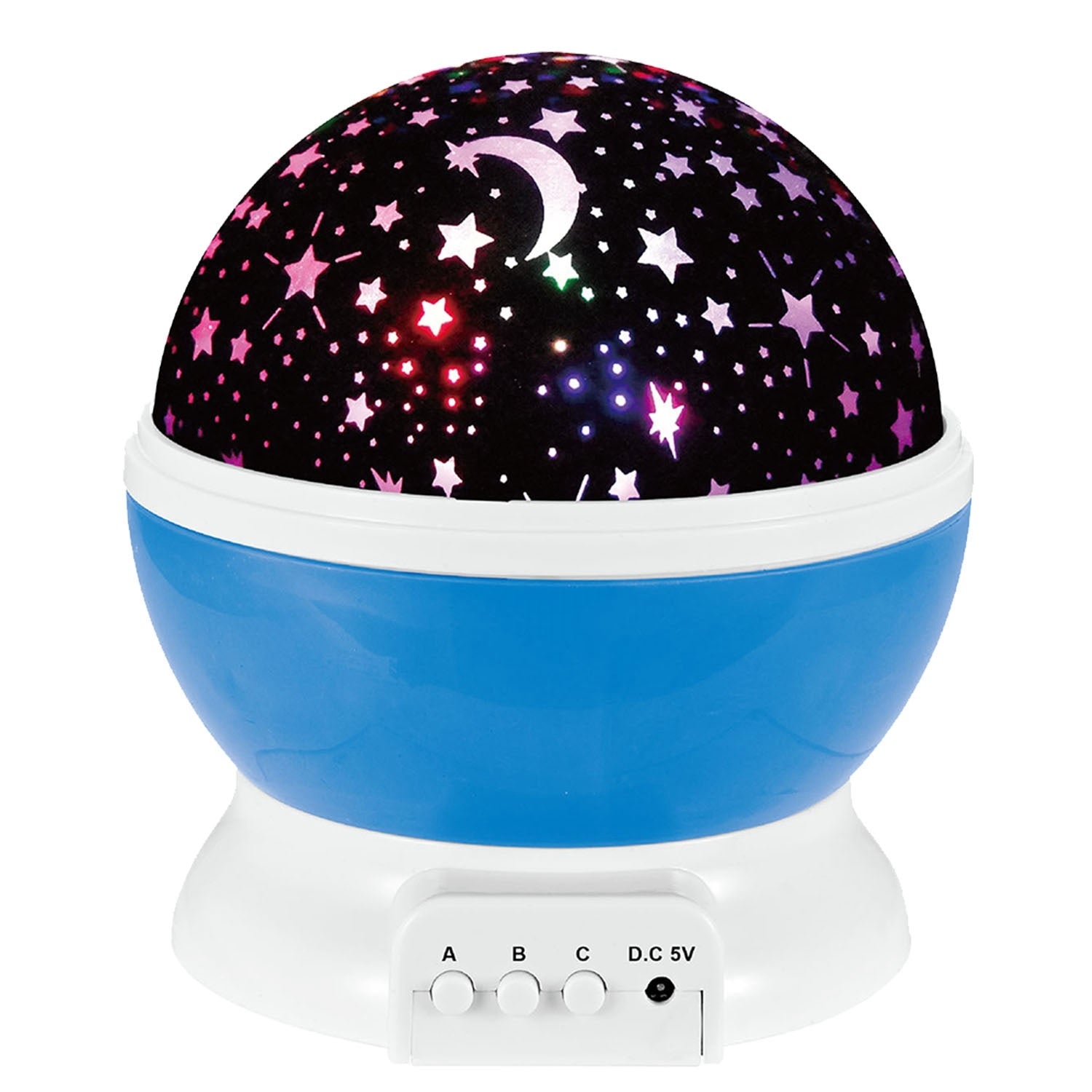 Pink-Blue Options -- 1Pc LED Star Sky Projector Night Light Kids Rotating Starry Night Lamp USB Sleep Light Xmas Gift