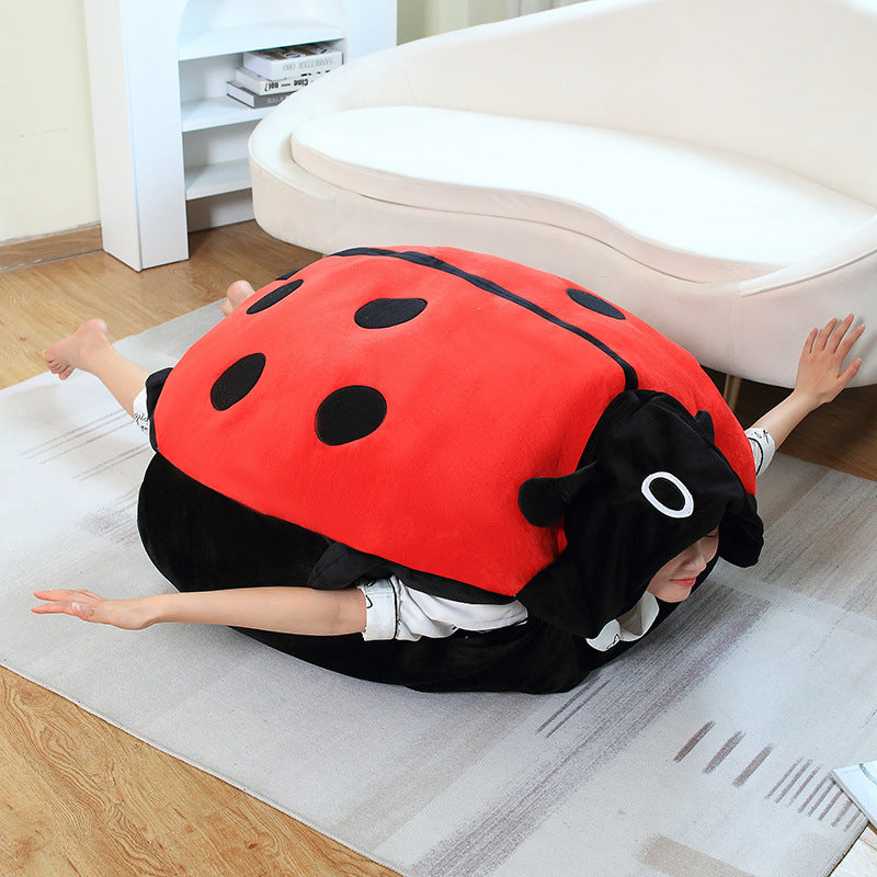 Wearable Ladybug Beetle Throw Pillow