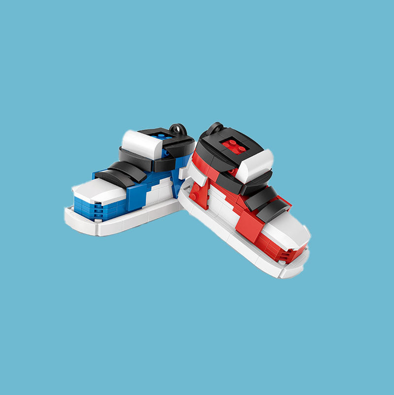 Small Particles Couple Sports Shoes Sneakers Building Block Model Toy
