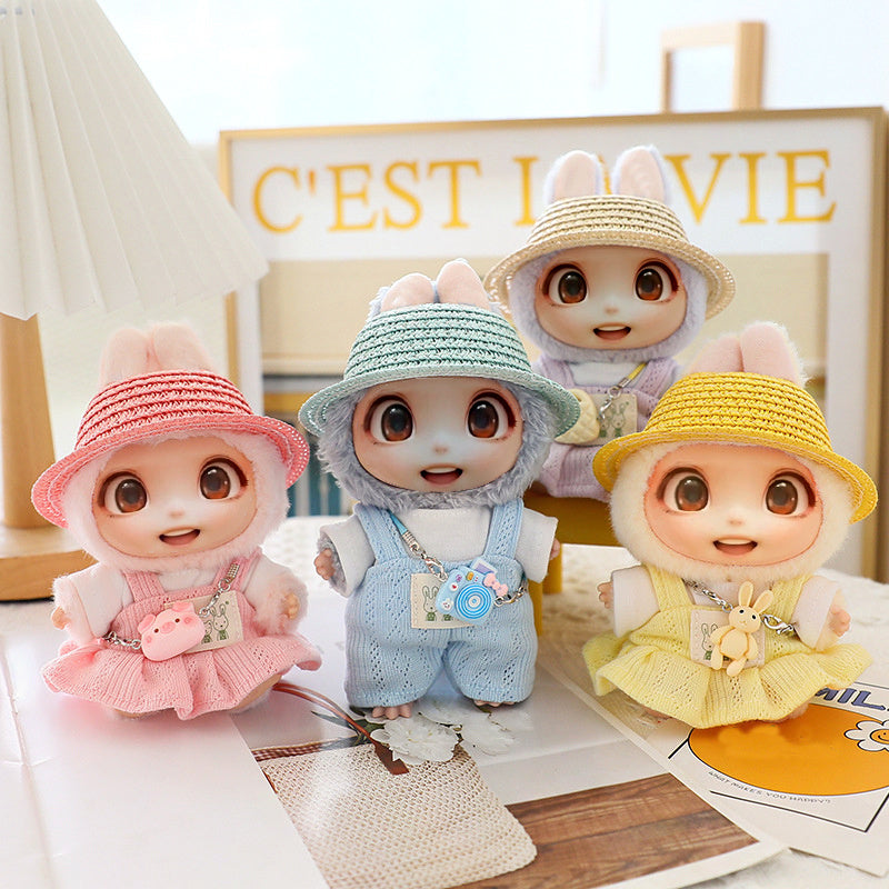 5PCS-Set Cute Hat Shoes Doll Clothes Outfit Set For LABUBU 15CM-17CM Doll, Adorable Dress Up Accessories For Doll - Dolls Not Included