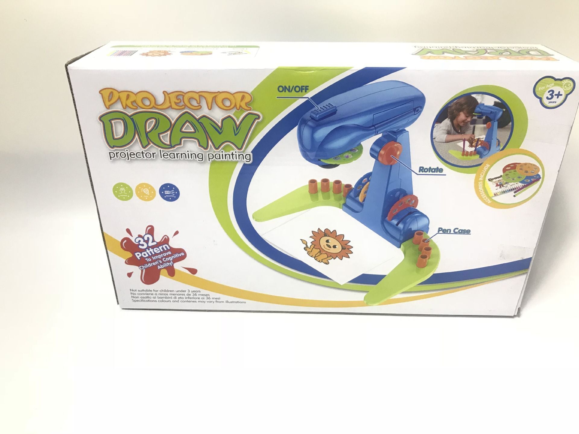 Children's projection table with drawing board