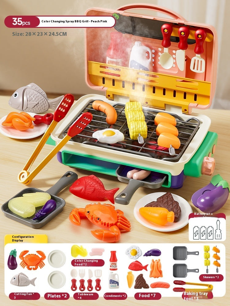 Simulation Mini Small Kitchen Play House Slicer Girls' Cooking Barbecue Toys