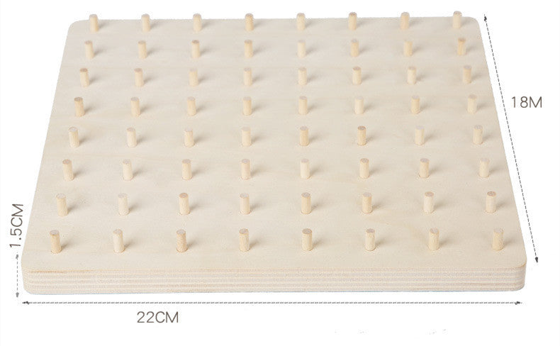 Early Education Wooden Shape Nail Board Puzzle