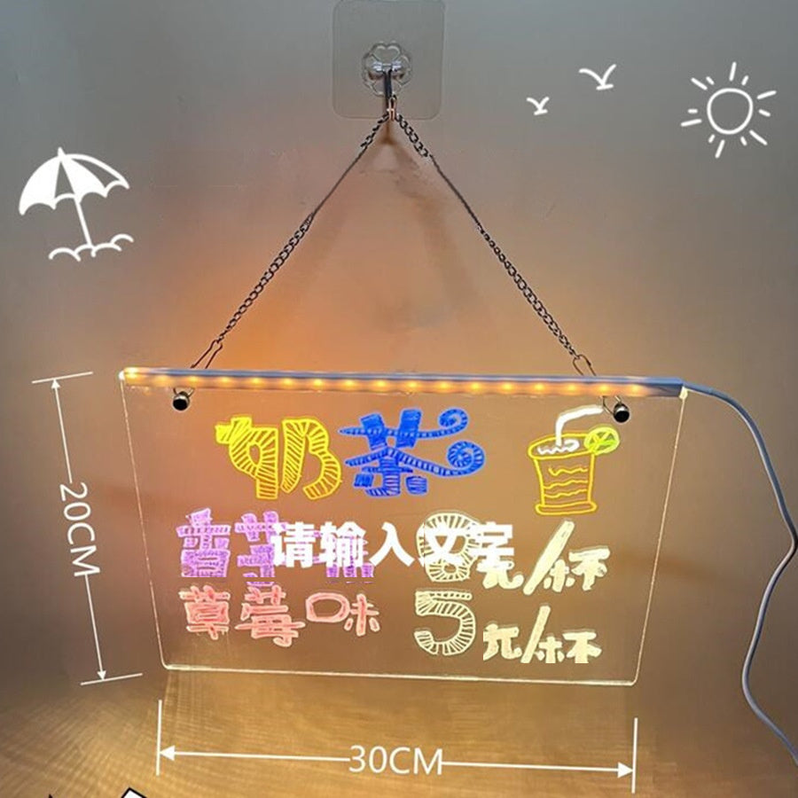 Erasable Anti-flower Drawing Luminous Hanging Fluorescent Screen