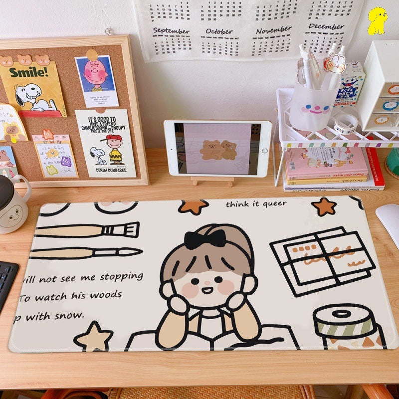 Cherry Mouse Pad Girl Japanese Study Desk Mat Student Desk Mat