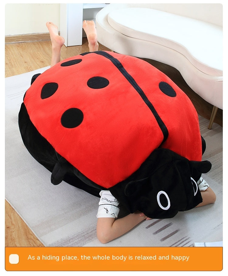 Wearable Ladybug Beetle Throw Pillow