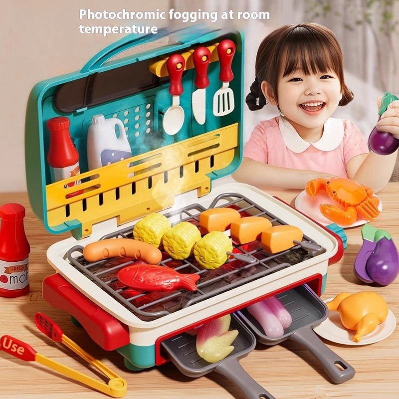 Simulation Mini Small Kitchen Play House Slicer Girls' Cooking Barbecue Toys