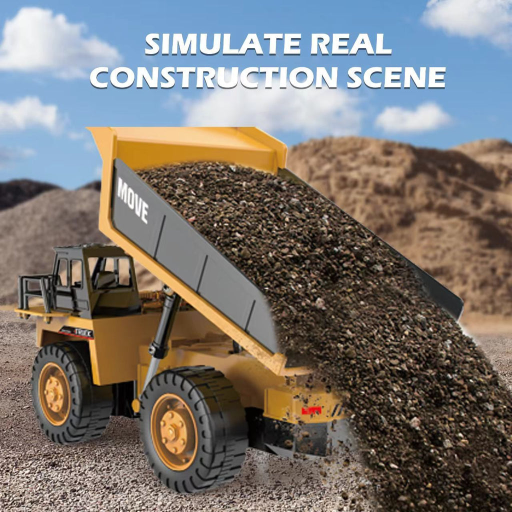 Alloy Remote Control Dump Truck Four-wheel Drive Power Children's Toys