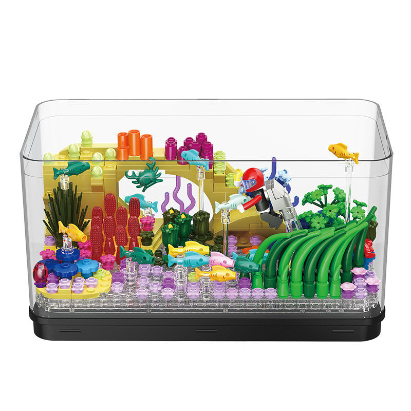 Light Fish Tank Building Blocks Decorative Ornaments