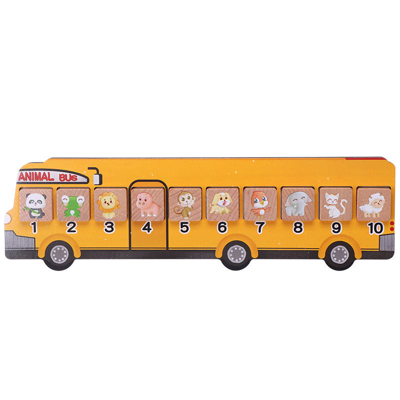 Animal Bus Platform Board Game Kindergarten Mathematics