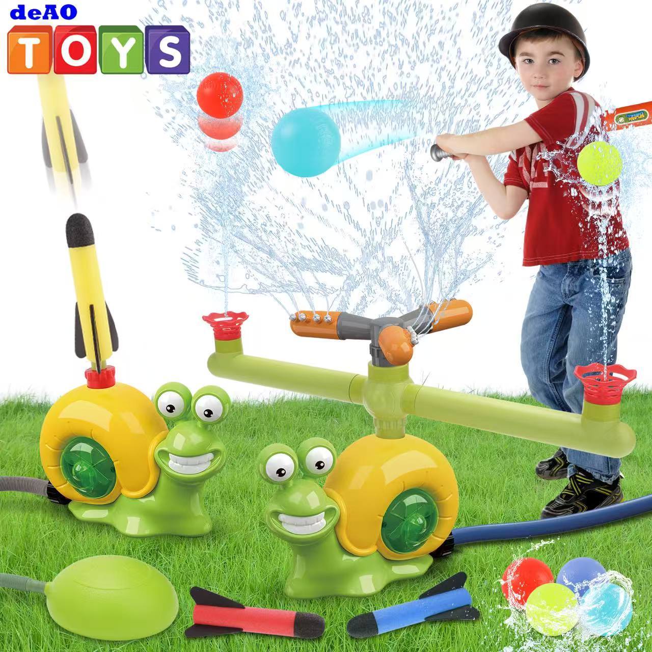 Water Sprinkler Toy For Kids Outdoor Water Toys For Yard Summer Lawn Pool Party Fun For Boys And Girls Water Toys For Kids Aged 3 And Above Yellow