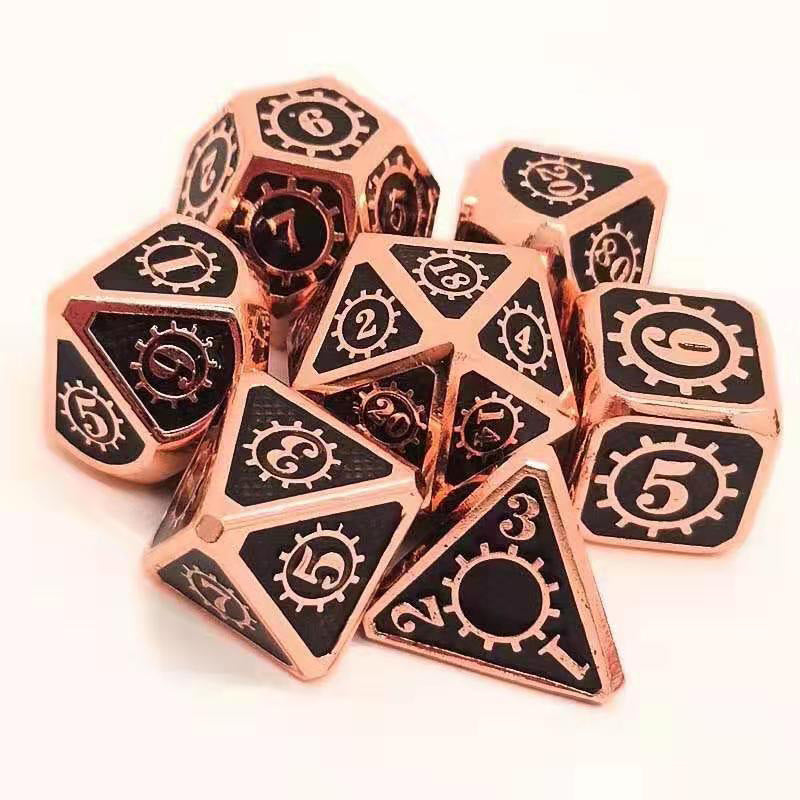 Running Group Board Game Dice Metal Faceted