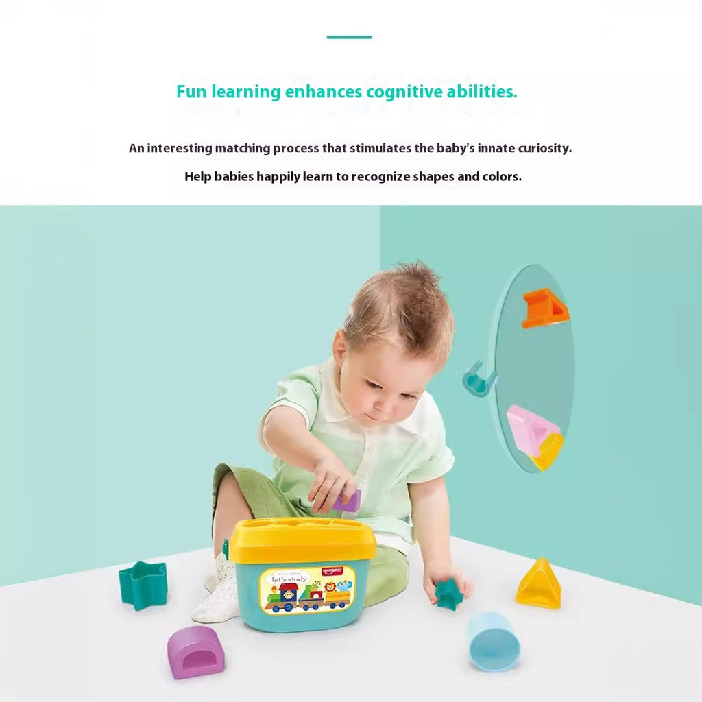 Baby Early Education Six-sided Box Building Blocks Shape Matching Toys