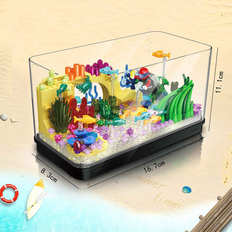 Light Fish Tank Building Blocks Decorative Ornaments
