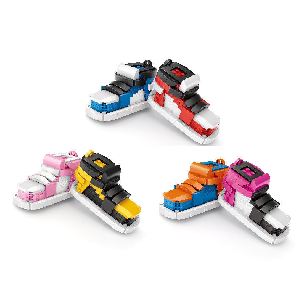 Small Particles Couple Sports Shoes Sneakers Building Block Model Toy