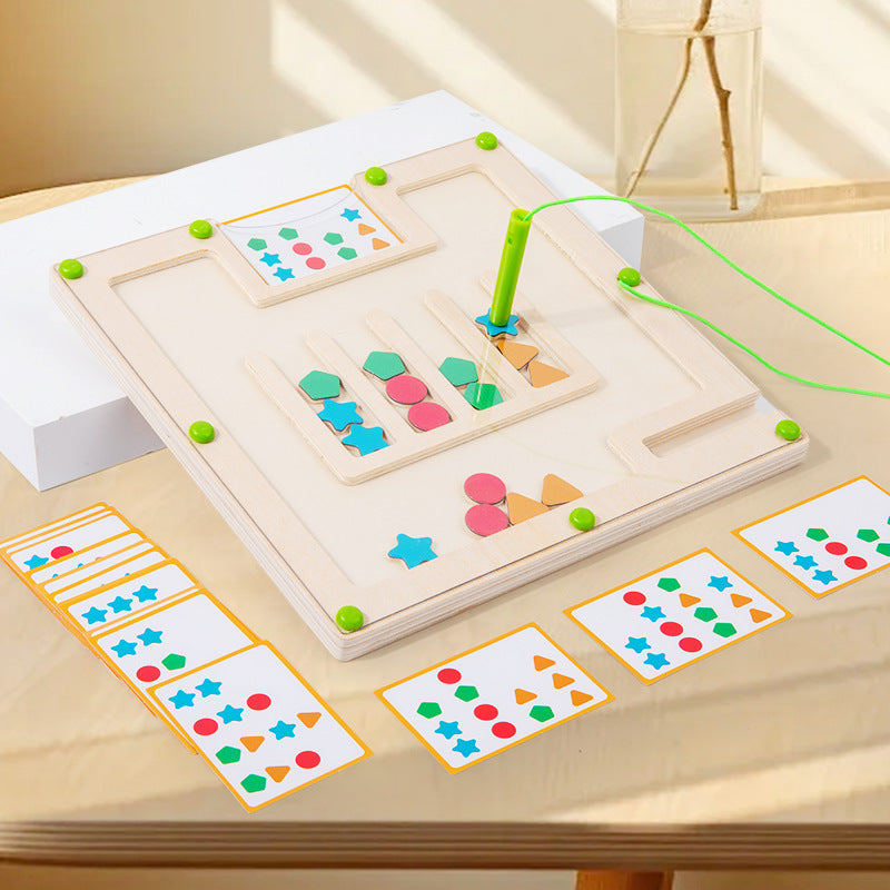 Children's Magnetic Shape Color Moving Board Toy