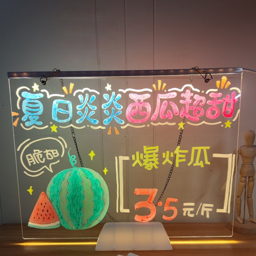 Erasable Anti-flower Drawing Luminous Hanging Fluorescent Screen