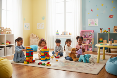 KIDS PLAYING KIDS TOYS